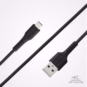 SBS LTHL200 USB-A - Micro-USB Kaapeli 1m - musta