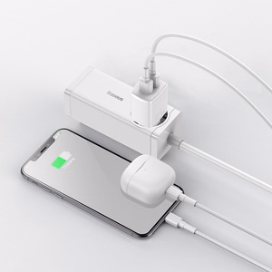 Baseus Compact Quick Charger, 2x USB, 10.5W (white)
