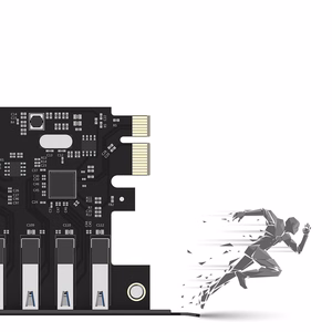 Orico PVU3 PCIe-laajennuskortti 7 USB 3.0 -liitännällä pöytätietokoneisiin – musta