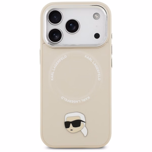 Karl Lagerfeld Karl Pin MagSafe suojakuori iPhone 17 Pro:lle - beige