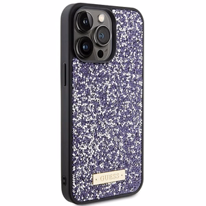 Guess Rhinestone Metal Logo Suojakuori iPhone 15 Pro Max:lle - vaaleanpunainen