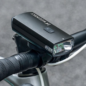 Wozinsky polkupyörän etuvalo USB-C-kaapelilla, 3000 lm – musta