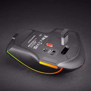 Mars Gaming MMWVECTOR optinen oikeakätinen hiiri, langaton RF, Bluetooth ja USB Type-A, 12000 DPI