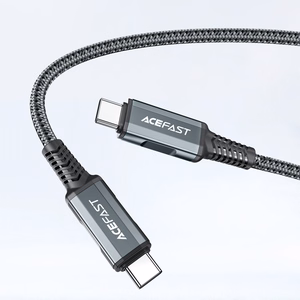 Acefast 2in1 laturi GaN 65W USB Type C / USB, HDMI 4K 60Hz sovitin (setti kaapelilla) musta (A17 black)