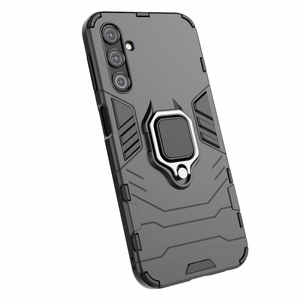 Ring Armor panssari Suojakuori Samsung Galaxy A24 4G:lle Magneettinen pidike sormusrengas musta