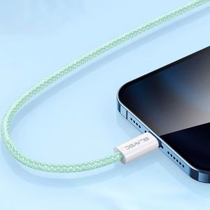 Blavec Cable Candy punottua - Type C - Lightning - PD 20W 2,4A 2 metriä Apple CarPlay (CCA-CL24GN20) vihreä