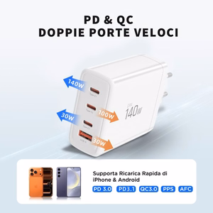Tech-Protect NC140W-GAN 4-Port 140W Wall Charger - White
