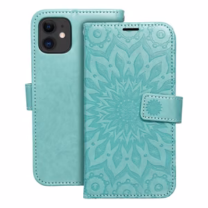 MEZZO Kirjasuojakuori iPhone 11:lle mandala vihreä