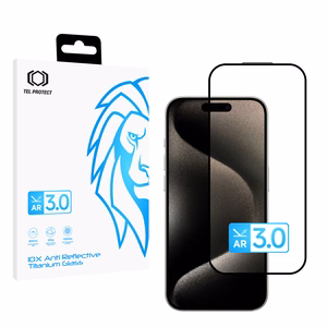 Karkaistu lasi Tel Protect 10X AR 3.0 AntiReflective Titanium Iphone 15 Pro