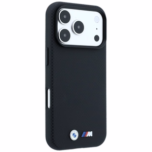BMW M Quadrille Kevlar metallilogollinen MagSafe-suojakuori iPhone 17 Pro Max / 18 Pro Max -malleille, musta