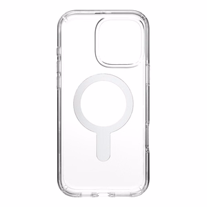 Speck Presidio Perfect-Clear -suojakuori MagSafe- ja ClickLock-tuella iPhone 16 Pro Max:lle, Clear/Chrome