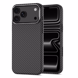 Tech-Protect Ion Carbon MagSafe -suojakuori iPhone 18 Pro Max / 17 Pro Max – musta-hopea