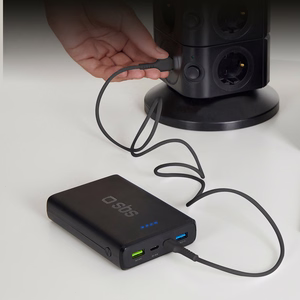 SBS LTHL200 USB-A - Micro-USB Kaapeli 1m - musta