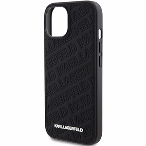 Karl Lagerfeld Suojakuori iPhone 15 6,1 KLHCP15SPQKPMK musta HC QUILTED K PATTERN