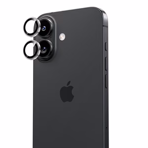 Benks Tempered Glass Warrior Metal Linssisuoja kameralle iPhone 17:lle (linssit 2 kpl) Musta