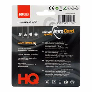 Imro muistikortti 16GB microSDHC cl. 6 + sovitin