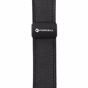 Ranneke Samsung Galaxy Watch:lle Forcell F-Design FS20 magneettinen ekologinen nahka 22 mm musta