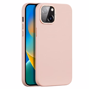 Dux Ducis Grit Nahkakotelo iPhone 14 Plus:lle Elegantti tekonahkakotelo (MagSafe-yhteensopiva) Vaaleanpunainen