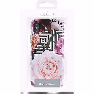 Puro Glam Geo Flowers Pink Peonies suojakuori laitteelle iPhone XS Max