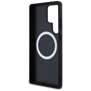 BMW Nahkainen Oversized Stripes MagSafe Suojakuori Samsung Galaxy S25 Ultralle - musta