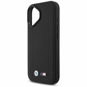 BMW M Quilted Logo MagSafe Suojakuori iPhone 17:lle - Musta