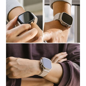 Ringke Slim 2-pack Suojakuori Apple Watch Ultra 1/2 (49mm) - Läpinäkyvä & Titanium