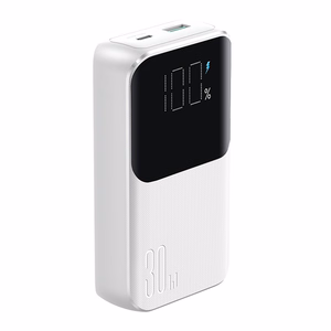 Mini-virtapankki sisäänrakennetuilla kaapeleilla Joyroom JR-PBC06 30W 10000mAh - valkoinen