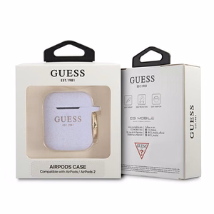 Guess GUA2SGGEU AirPods-suojus violetti/violetti Silikoni Glitter