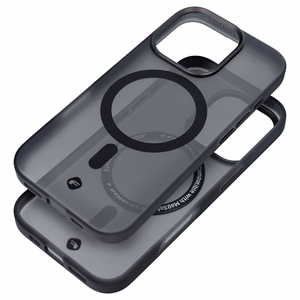 Suojakuori iPhone 16 PLUS:lle Forcell F-Protect Levels Dual Layer 4D MagSafe-yhteensopiva Military Drop-Test smoky black