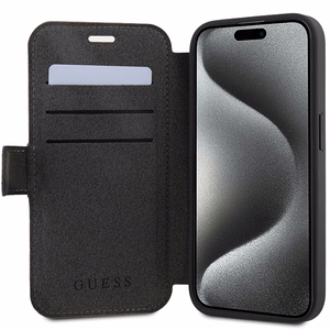 Guess 4G Metal Logo suojakuori iPhone 15 Pro:lle - harmaa