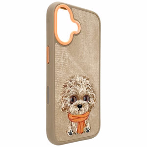NIMMY BIG EYED PET 2.0 Dog -suojakuori iPhone 17:lle beige