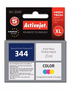 Activejet AH-344R – kolmivärinen mustekasetti, korvaa tuotteen HP 344 C9363EE, 21 ml, Premium