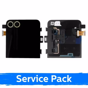 LCD-näyttö Samsung F741 Z Flip6 (ULOMPI) kehyksellä / keltainen / (Service Pack)