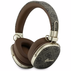 Wireless headphones Guess ENC Metal 4G Script Logo brown