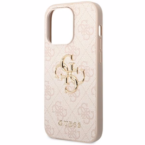 Guess GUHCP14L4GMGPI iPhone 14 Pro 6.1" vaaleanpunainen/vaaleanpunainen kovakotelo 4G Iso metallilogo
