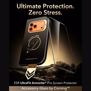 ESR UltraFit Armorite Pro karkaistu lasi malleille iPhone 18 Pro Max / 17 Pro Max, musta