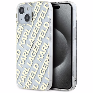 Karl Lagerfeld IML Fullover Logo Suojakuori iPhone 15 / 14 / 13:lle - kultainen
