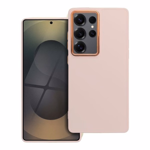 Suojakuori Samsung A57 5G:lle Frame puuterinen vaaleanpunainen