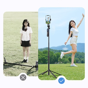 Selfiekeppi Orico SPN185 1/4 tuuman jalusta puhelinkameralle 360 asteen käännöllä Bluetooth 5.2 - musta
