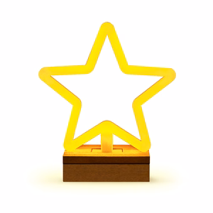 Forever Light Neon Wood jalusta LED Star lämmin valkoinen FLNW04