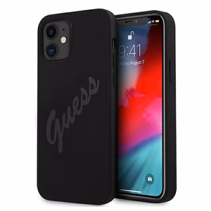 Guess GUHCP12SLSVSBK iPhone 12 mini 5.4" musta/musta kovakotelo Script Vintage