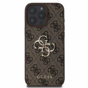 Guess case for iPhone 16 Pro 6,3" GUHCP16L4GMGBR 4G Big Logo brown