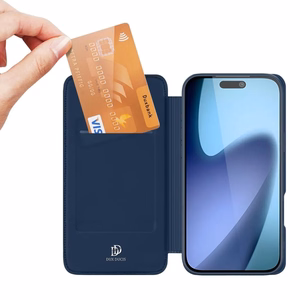 Dux Ducis SKIN PRO lompakkosuojakuori iPhone 17:lle sininen