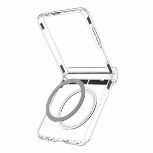 Spigen Ultra Hybrid Pro MagSafe case for Samsung Galaxy Z Flip8 – clear and white