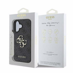 Guess 4G Big Logo Case for iPhone 16 - Black