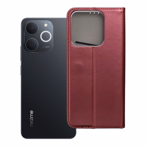 SMART MAGNETO Book Suojakuori REALME NOTE 70:lle burgundinpunainen