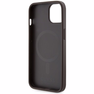Guess GUHMP14MP4RPSW iPhone 14 Plus 6.7 ruskea/ruskea suojakuori 4G Printed Stripes MagSafe
