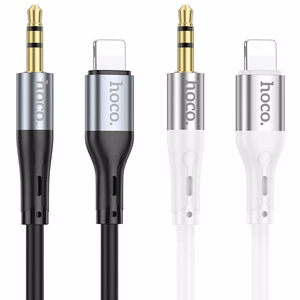 Hoco AUX-kaapeli Jack 3,5mm - Lightning 1m UPA22 Musta