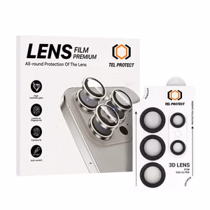 Tempered glass Tel Protect 3D Lens on camera for Samsung Galaxy S25 Ultra black (lens 5 pieces)