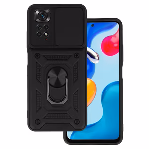 Slide Camera Armor Suojakuori Xiaomi Redmi Note 11 / Note 11S:lle musta